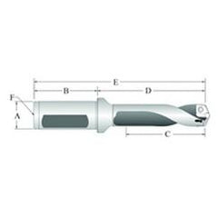 60712S-075F Spade Drill Holder - Caliber Tooling