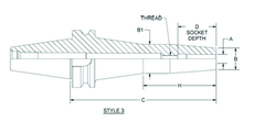 HSK63 5/16 x 6.30 - Shrink Fit Tool Holder - Caliber Tooling