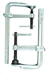 Economy L Clamp --24" Capacity - 4-3/4" Throat Depth - Standard Pad - Profiled Rail, Spatter resistant spindle - Caliber Tooling
