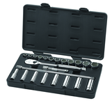 23PC 1/2" DR SAE SKT SET STD/DEEP - Caliber Tooling