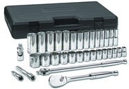 33PC1/2" DR 6PT SAE STD AND DEEP - Caliber Tooling