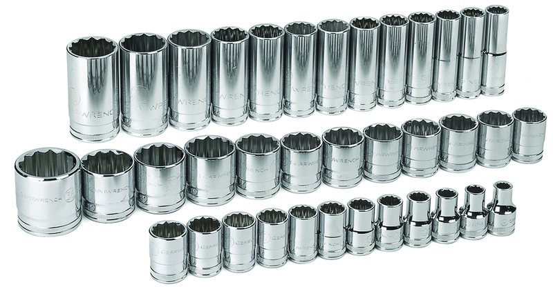 37PC 1/2" DR 12PT METRIC MASTER SKT - Caliber Tooling