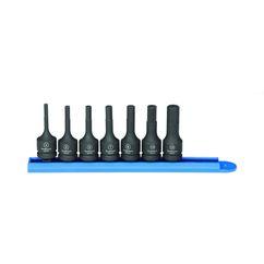 7PC IMPACT HEX SKT ST METRIC 3/8" - Caliber Tooling