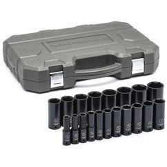 19PC 1/2" DR 6PT SAE DEEP IMPACT - Caliber Tooling