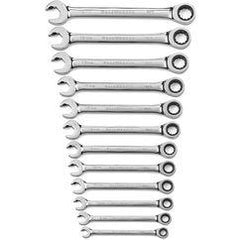 12PC OPEN END RATCHETING WRENCH SET - Caliber Tooling