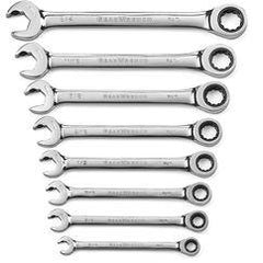 8PC OPEN END RATCHETING WRENCH SET - Caliber Tooling