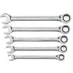 5PC COMBINATION RATCHETING WRENCH - Caliber Tooling