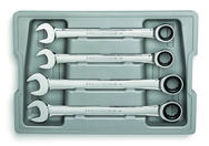 4PC COMBINATION RATCHETING WRENCH - Caliber Tooling