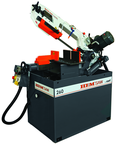 Semi-Automatic Bandsaw - 260BSA; 10.x x 5.9" Capacity; 1.4HP 220V 3PH - Caliber Tooling