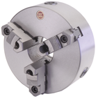 25" 3 Jaw Self Centering Scroll Chuck; Flatback; Steel Body; Top Reversible Jaw - Caliber Tooling