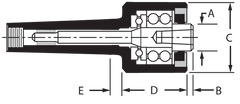 2MT Changeable Pt Body - For Point Live Center - Caliber Tooling