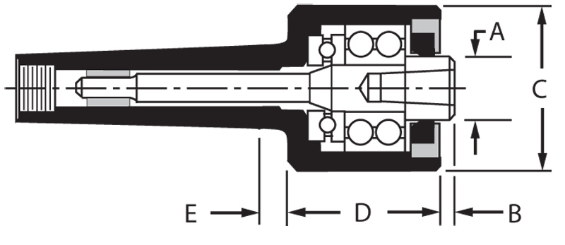 3MT Changeable Pt Body - For Point Live Center - Caliber Tooling