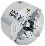 Cast Body Scroll Chuck - 25" Plain Back Mount; 4-Jaw - Caliber Tooling