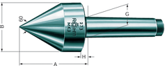 3MT HD 60° Pipe Nose - Live Center - Caliber Tooling