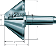 6MT HD 75° Bull Nose - Live Center - Caliber Tooling