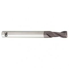 5/8 Dia. x 3-1/2 Overall Length 2-Flute .090 C/R Solid Carbide SE End Mill-Round Shank-Center Cutting-TiALN - Caliber Tooling