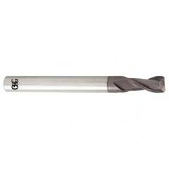 5/8 Dia. x 3-1/2 Overall Length 2-Flute .030 C/R Solid Carbide SE End Mill-Round Shank-Center Cutting-TiALN - Caliber Tooling