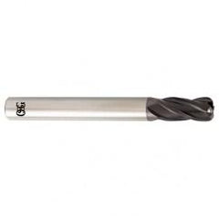 1/4 Dia. x 2-1/2 Overall Length 4-Flute .020 C/R Solid Carbide SE End Mill-Round Shank-Center Cutting-TiALN - Caliber Tooling