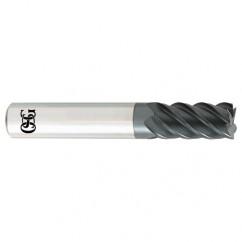 9/16 x 9/16 x 1-1/8 x 3-1/2 5Fl  C/R Carbide End Mill - TiALN - Caliber Tooling