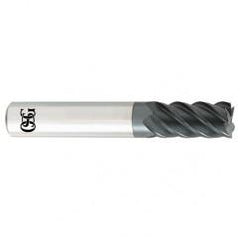 9/16 x 9/16 x 1-1/8 x 3-1/2 5Fl  C/R Carbide End Mill - TiALN - Caliber Tooling