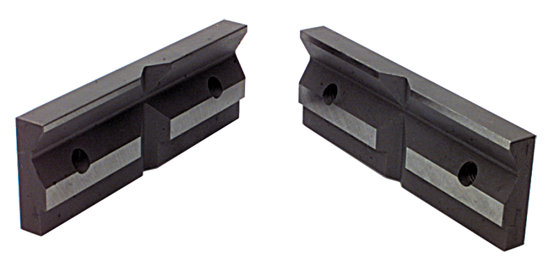 1-Pair Matching V-Groove Jaw Plates; For: 4/5" Speed Vise - Caliber Tooling