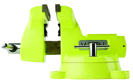 1560, High-Visibility Safety Vise, 6" Jaw Width, 5-3/4" Jaw Opening - Caliber Tooling