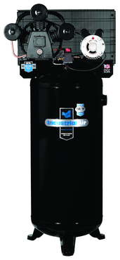 60 Gal. Single Stage Air Compressor, Vertical, Hi-Flo, Cast Iron, 155 PSI - Caliber Tooling