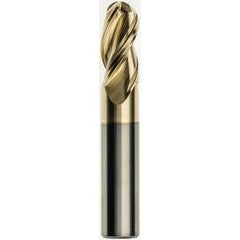 4 x 4 x 12 x 50mm Ball Nose 3 Flute Carbide M223 Streaker End Mill-ZrN - Caliber Tooling