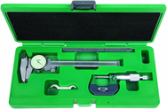 3 Pc. Measuring Tool Set - Includes Caliper, Micrometer and Scale - Caliber Tooling