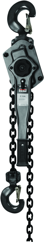 JLP-A Series 3 Ton Lever Hoist, 20' Lift & Shipyard Hooks - Caliber Tooling