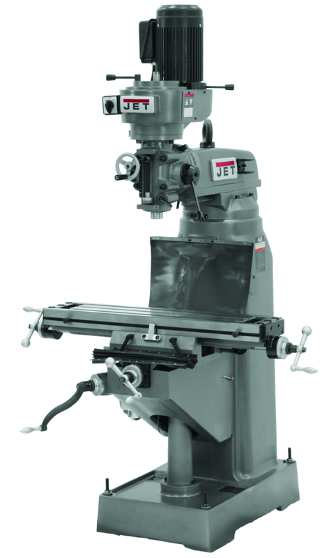 JVM-836-3 Mill With 3-Axis ACU-RITE 200S DRO (Knee) With X and Y-Axis Powerfeeds - Caliber Tooling