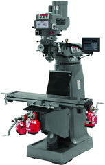 JTM-4VS Mill With 3-Axis Newall DP700 DRO (Quill) With X-Axis Powerfeed - Caliber Tooling