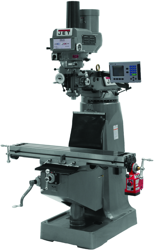 JTM-4VS Mill With ACU-RITE 200S DRO With X-Axis Powerfeed and Power Draw Bar - Caliber Tooling