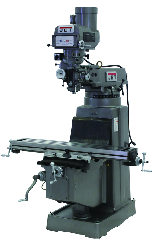 JTM-1050 Mill With 3-Axis ACU-RITE 200S DRO (Quill) With X and Y-Axis Powerfeeds - Caliber Tooling