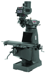 JTM-1050 Mill With ACU-RITE 200S DRO With X-Axis Powerfeed, Power Draw Bar and 8" Riser Block - Caliber Tooling