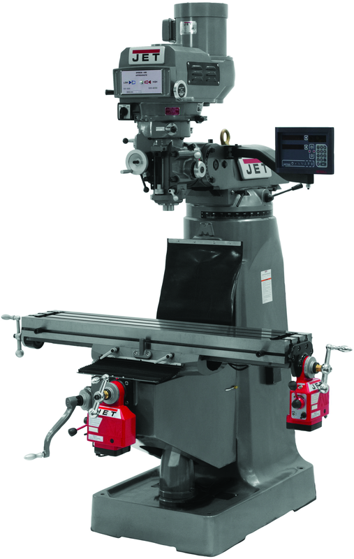 JTM-2 Mill With 3-Axis Newall DP700 DRO (Quill) With X and Y-Axis Powerfeeds - Caliber Tooling