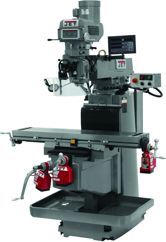 JTM-1254VS with NEWALL DP700 DRO X,Y&Z Powerfeeds - Caliber Tooling