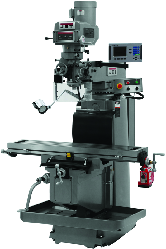 JTM-1254RVS with Acu-Rite 300S 3X (Q) DRO, X & Y Powerfeeds & Air Power Drawbar - Caliber Tooling