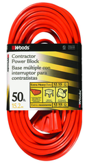 Extension Cord - 50' Extra HD 3-Outlet (Power Block) - Caliber Tooling
