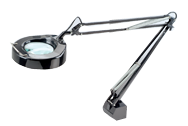 Floating Arm Magnifier Light - 5" Rnd Lens; 3 Diopter - Caliber Tooling