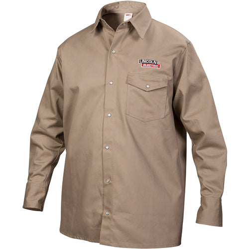 Shirt XXL - Flame Retardant Cloth Khaki - Exact Industrial Supply