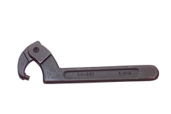 1-1/4 to 3'' Dia. Capacity - 7-1/2'' OAL - Adjustable Pin Spanner Wrench - Caliber Tooling
