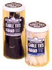 Cable Ties in a Jar - Black Nylon-4; 7.5; 11" Long - Caliber Tooling