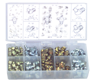 136 Pc. Grease Fitting Assortment - Caliber Tooling