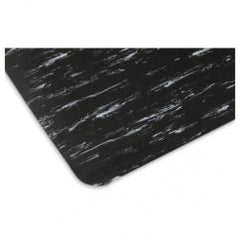 4' x 60' x 1/2" Thick Marble Pattern Mat - Black/White - Caliber Tooling