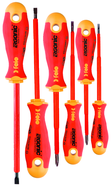 Bondhus Set of 6 Slotted & Phillips Tip Insulated Ergonic Screwdrivers. Impact-proof handle w/hanging hole. - Caliber Tooling