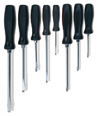 8 Piece - Screwdriver Set - Includes: #1 x 3; 2 x 4; 3 x 6 Phillips; 4"; 6"; 8" Slotted; 3"; 6" Electrician's Round - Caliber Tooling