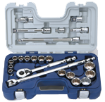 23 Piece - 1/2" Drive - 12 Point - Combination Kit - Caliber Tooling