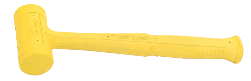 32 oz Dead Blow Hammer - Coated Steel Handle; 2-1/4'' Head Diameter - Caliber Tooling