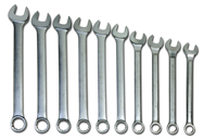 Snap-On/Williams Fractional Combination Wrench Set -- 10 Pieces; 12PT Satin Chrome; Includes Sizes: 1-5/16; 1-3/8; 1-7/16; 1-1/2; 1-5/8; 1-11/16; 1-3/4; 1-13/16; 1-7/8; 2" - Caliber Tooling